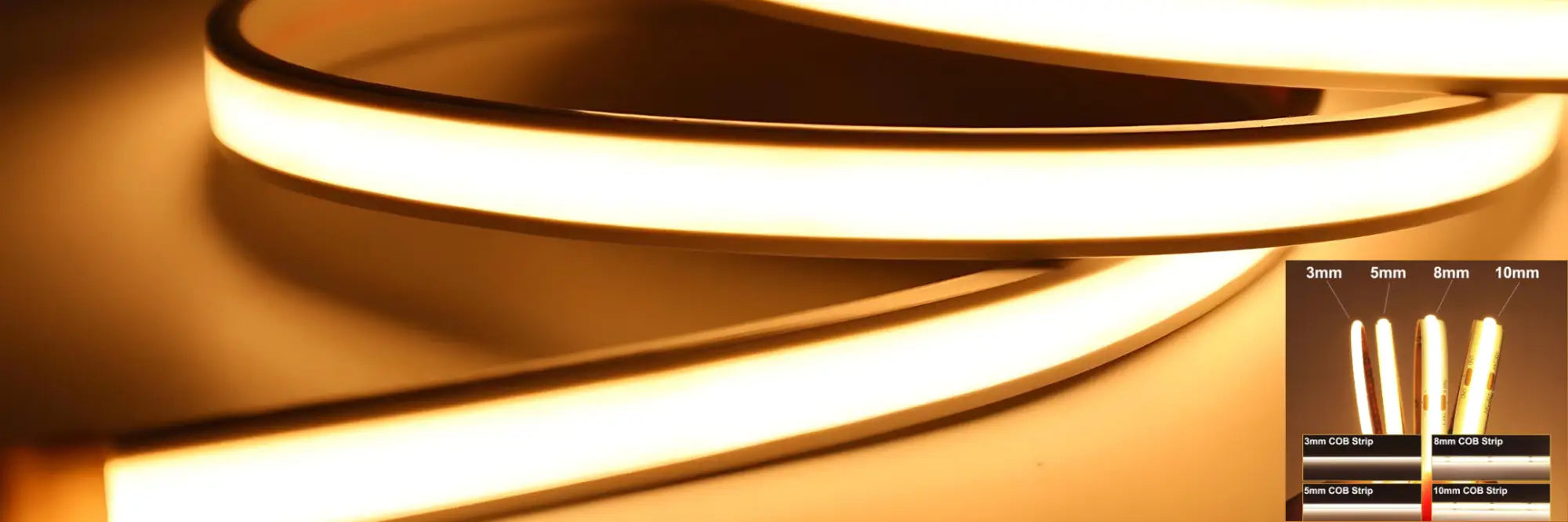 Seamless IP68 COB LED Strip Light – Waterproof High CRI Lighting for Indoor & Outdoor Use