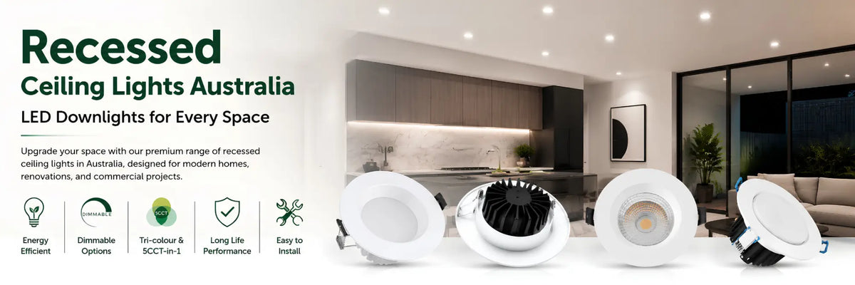 Recessed ceiling lights Australia – LED downlights for modern homes, renovations and commercial spaces
