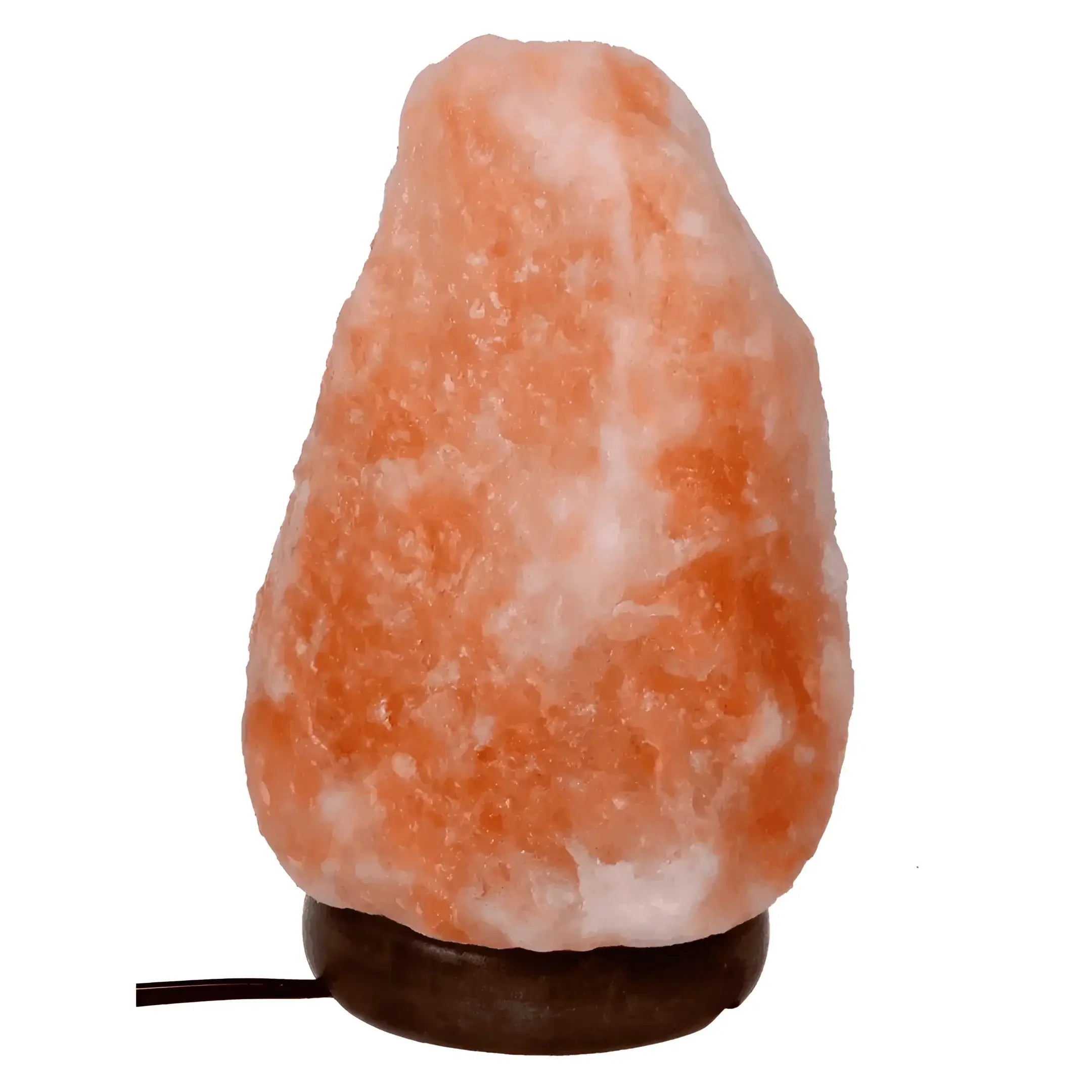 Natural pink Himalayan salt lamp on timber base, 1-2kg crystal mineral salt