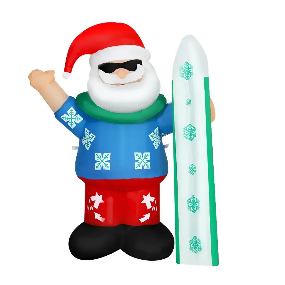 1.6m Inflatable Santa Decor with Lights
