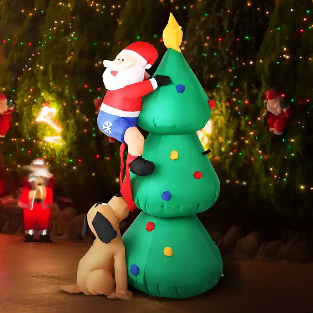 1.8m Inflatable Santa Decorations with Led Lights