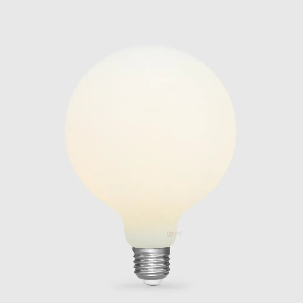11W G125 LED Globe E27 Porcelain in Soft White - LiquidLEDs™ - Globe Bulbs