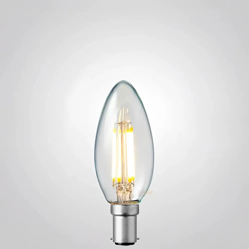 Green Earth Lighting Australia Candle Bulbs 4W 12 Volt DC Candle Dimmable LED Bulb (B15) Clear in Warm White F415-C35-C-12V