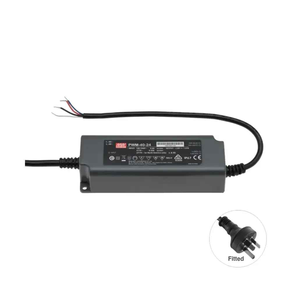 Meanwell LED Driver 12V 40W Weatherproof LED Driver | Dimmable IP67 PWM-40-12-AUP