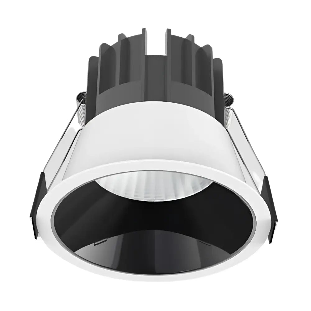 Green Earth Lighting Australia LED downlight 12W White Gloss Black Low Glare Aluminium LED Downlight Dimmable 90mm cut out DL212WGB