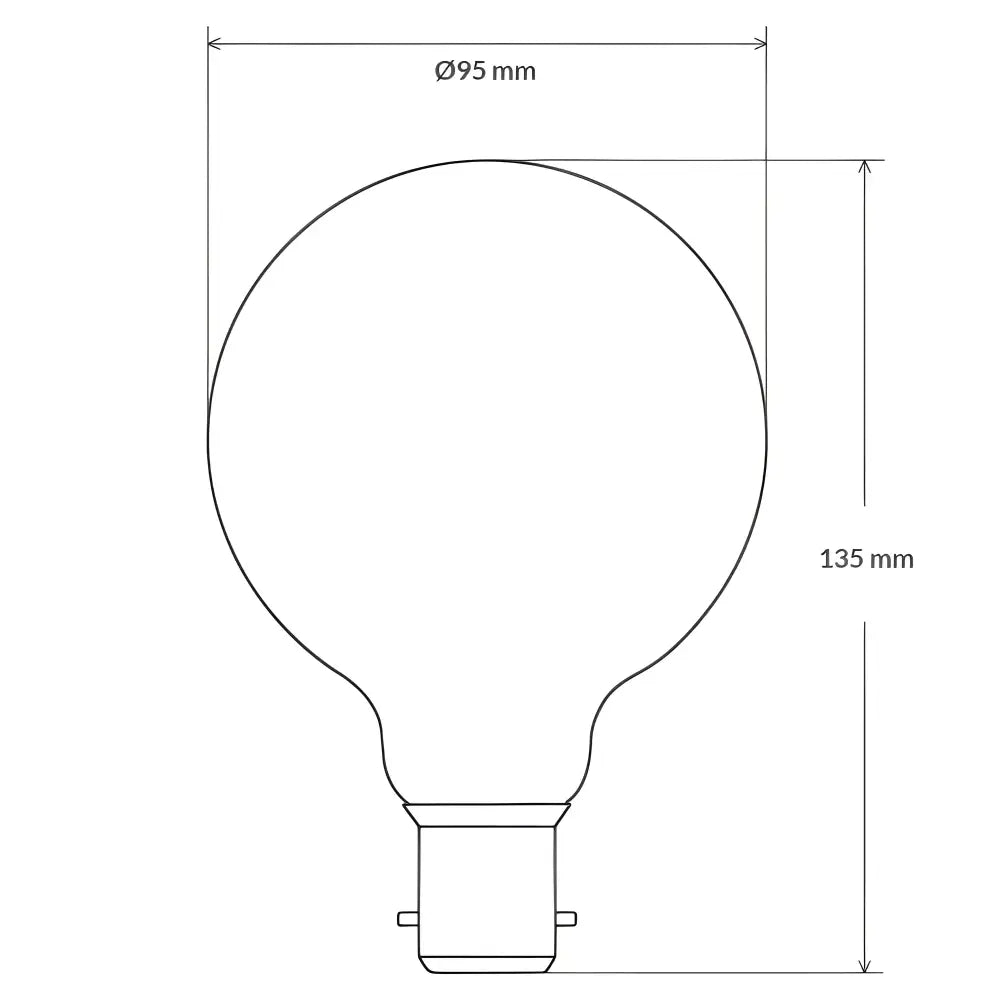 LiquidLEDs Lighting Globe Bulbs 14W G95 Opal Dimmable LED Globe (B22) in Natural White F1422-G95-M-40K