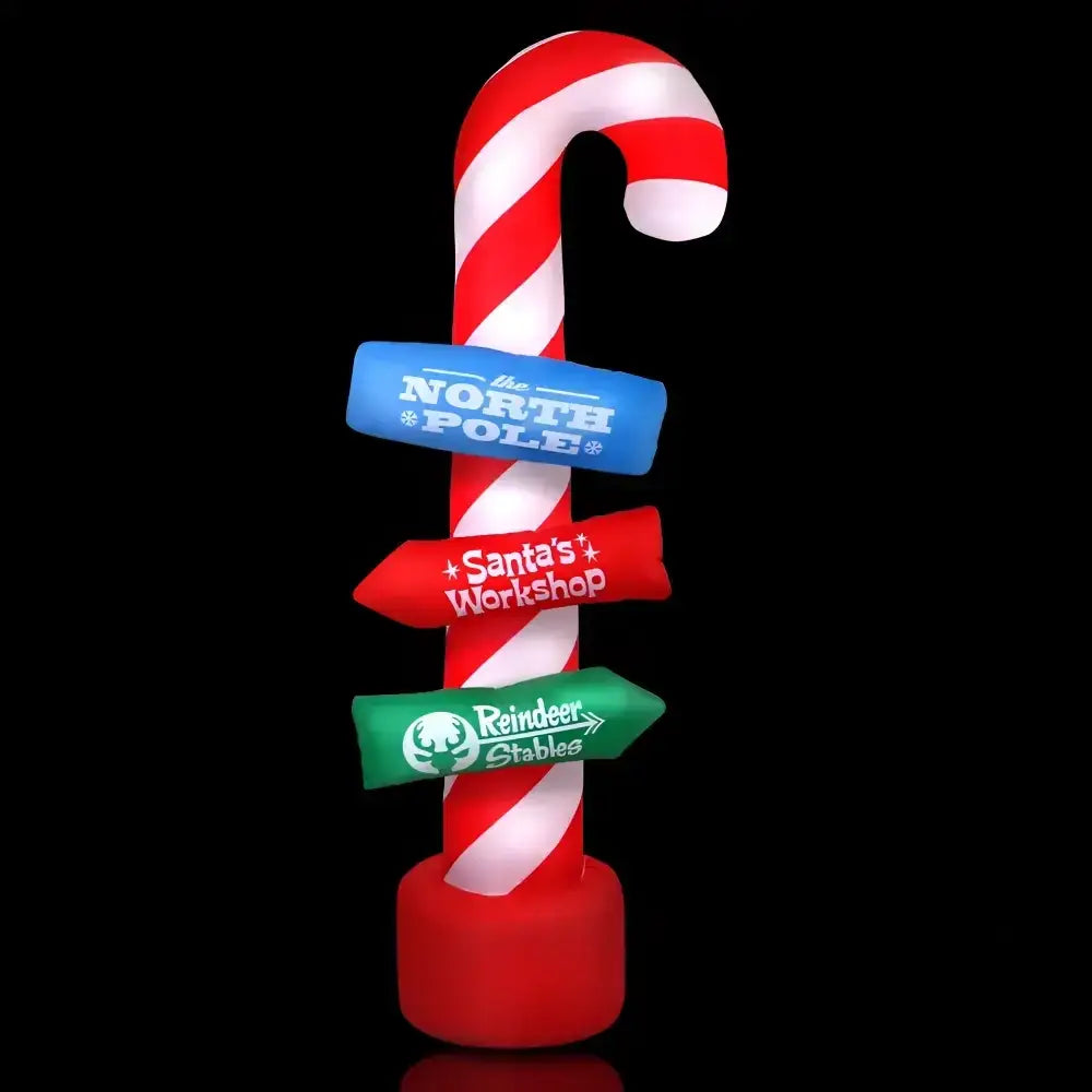 2.4M Christmas Inflatable Candy Pole Illuminated Decorations