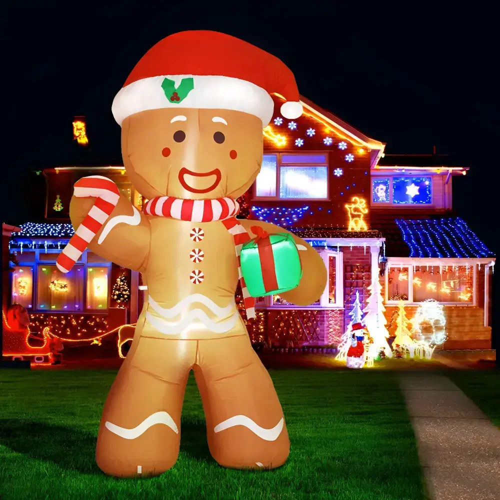 2.4m Christmas Inflatable Gingerbread Man Decorations