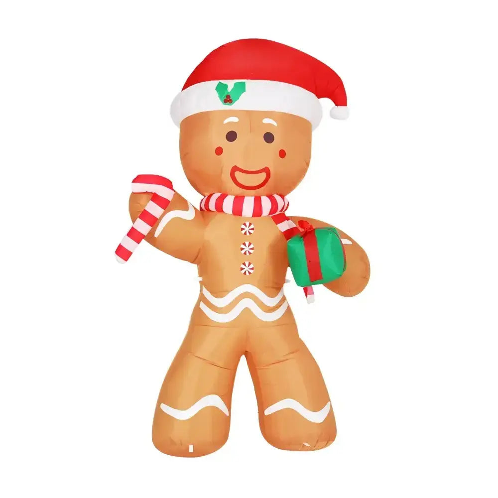 2.4M Christmas Inflatable Gingerbread Man Illuminated Decorations