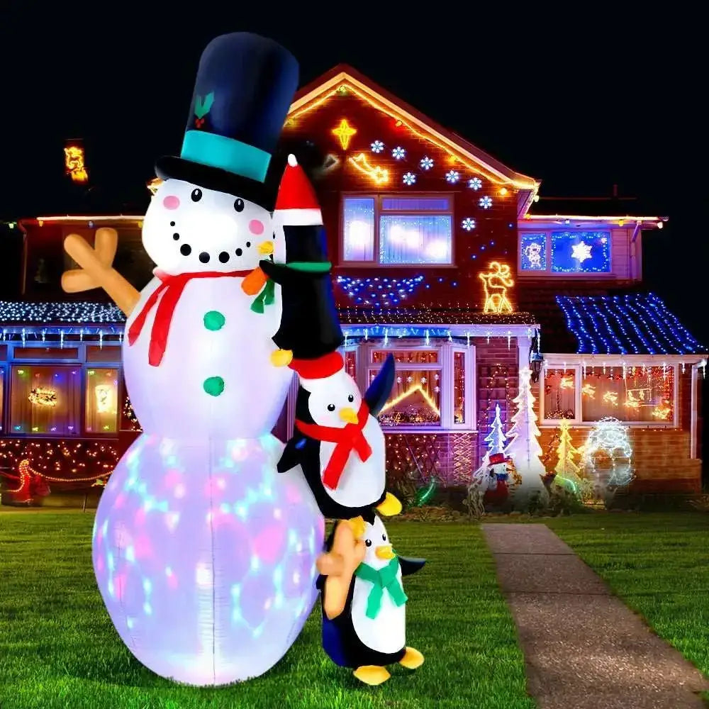2.4M Christmas Inflatable Snowman Illuminated Decorations