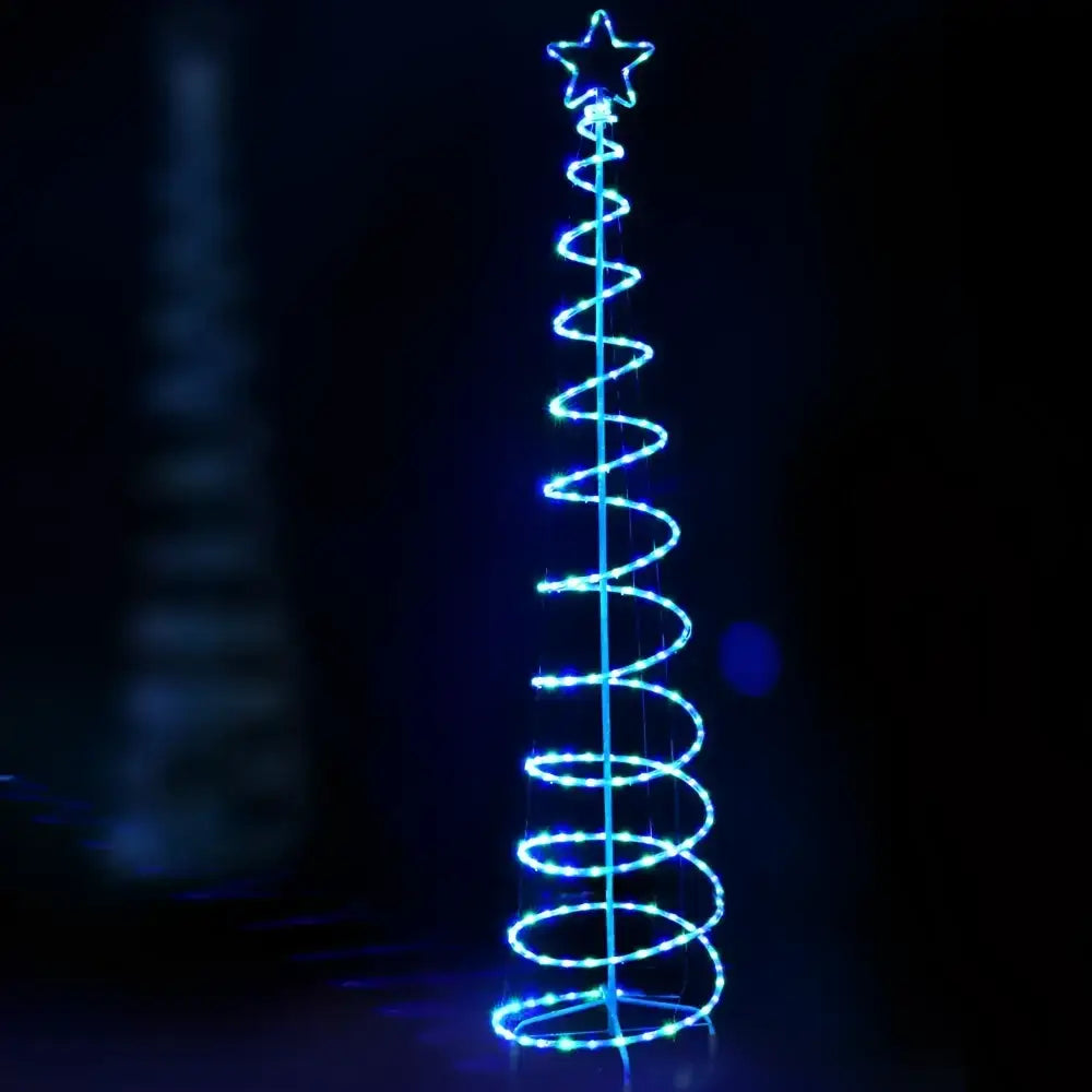2.4M Christmas Tree LED Solar Motif Lights