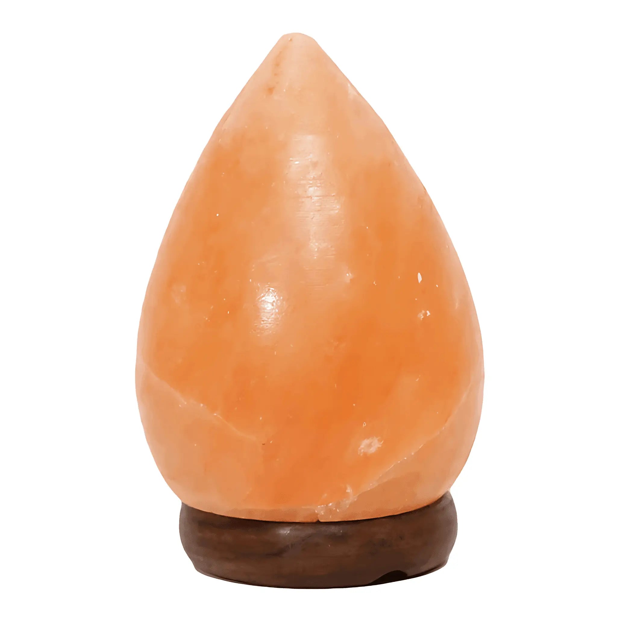 2.5kg Pear Salt Lamp – Timber Base (12v – 12w) Green