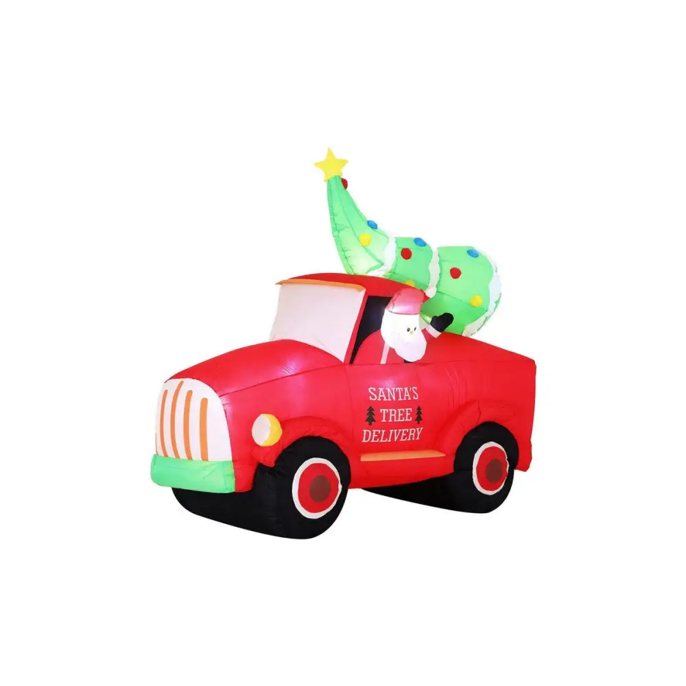 1.6M Christmas Inflatable Santa Truck LED Illuminated Decoration