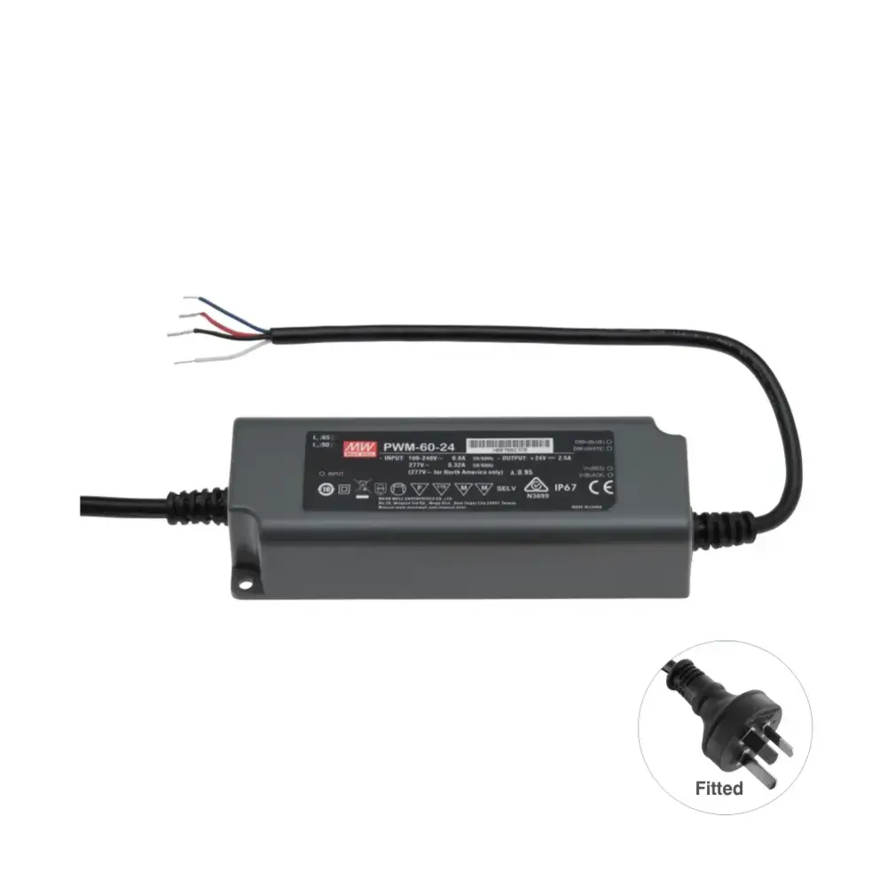 Meanwell LED Driver 24V 60W Weatherproof LED Driver | Dali Dimmable IP67 PWM-60-24DA