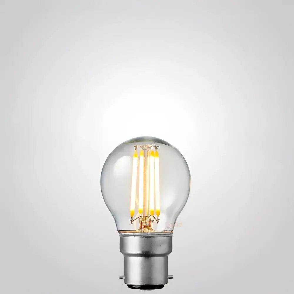 LiquidLEDs Lighting Fancy Round 4W 12-24 Volt Fancy Round Dimmable LED Light Bulb (B22) F422-G45-C-12V