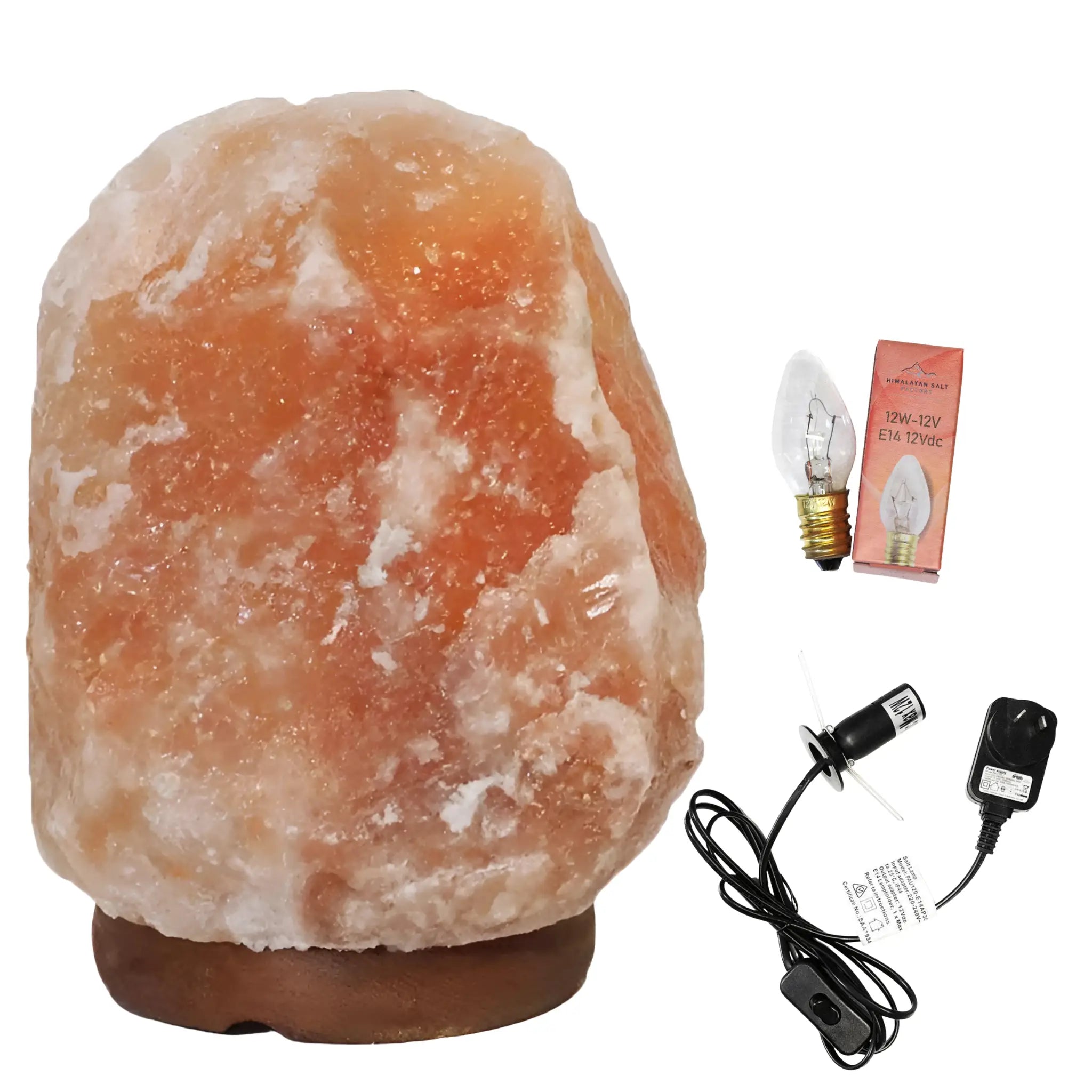 3-5kg Himalayan Salt Lamp on Timber Base
