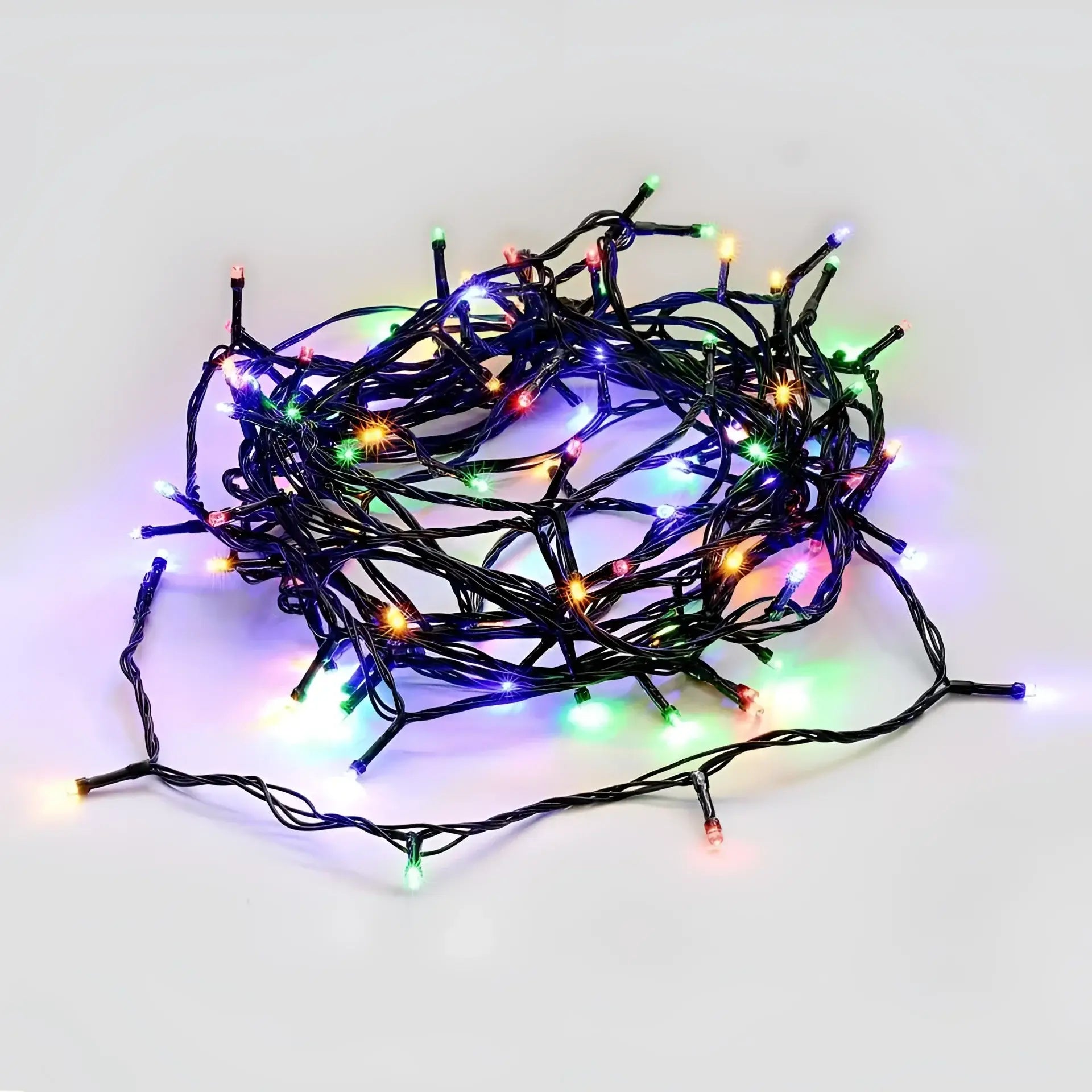 Tangled multicolour LED fairy lights coil, 100 LED Christmas fairy lights set