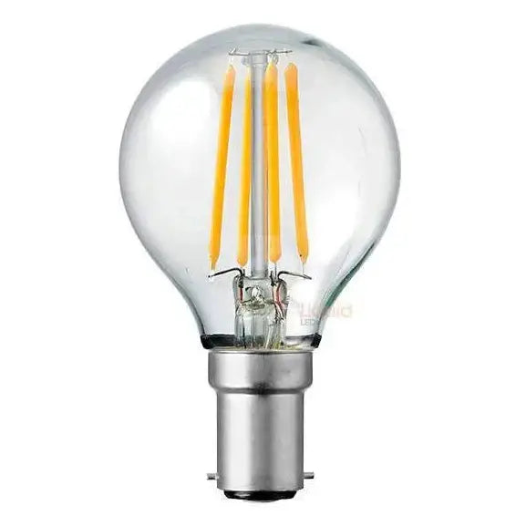 4W Dimmable Fancy Round LED Bulb B15 Clear in Warm White
