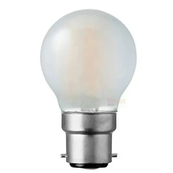 4W Dimmable Fancy Round LED Bulb B22 Frost in Warm White
