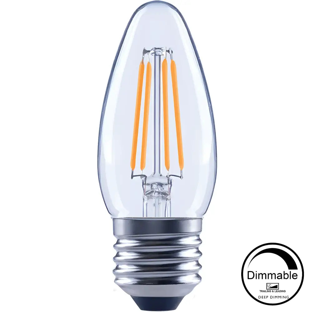 Green Earth Lighting Australia GLOBES 4W 470lm E27 4000K Clear Dimmable LED Candle C3551D