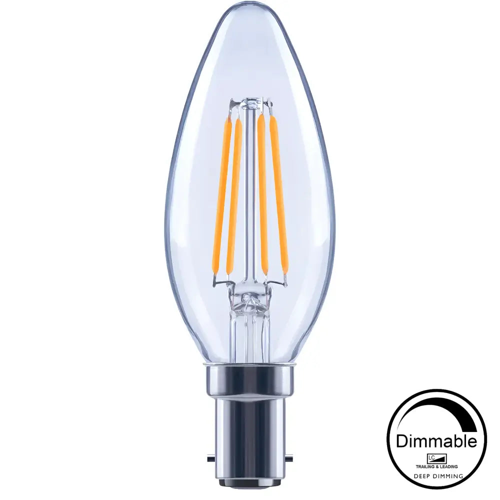 Green Earth Lighting Australia GLOBES 4W 470lm B15 4000K Clear Dimmable LED Candle C3546D