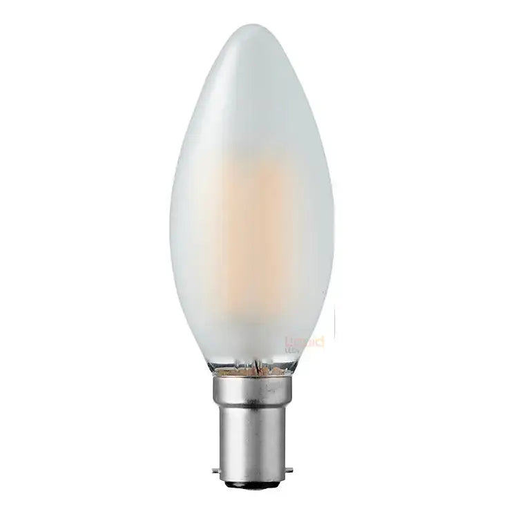 5.5W Dimmable Candle LED Bulb B15 Frost in Warm White