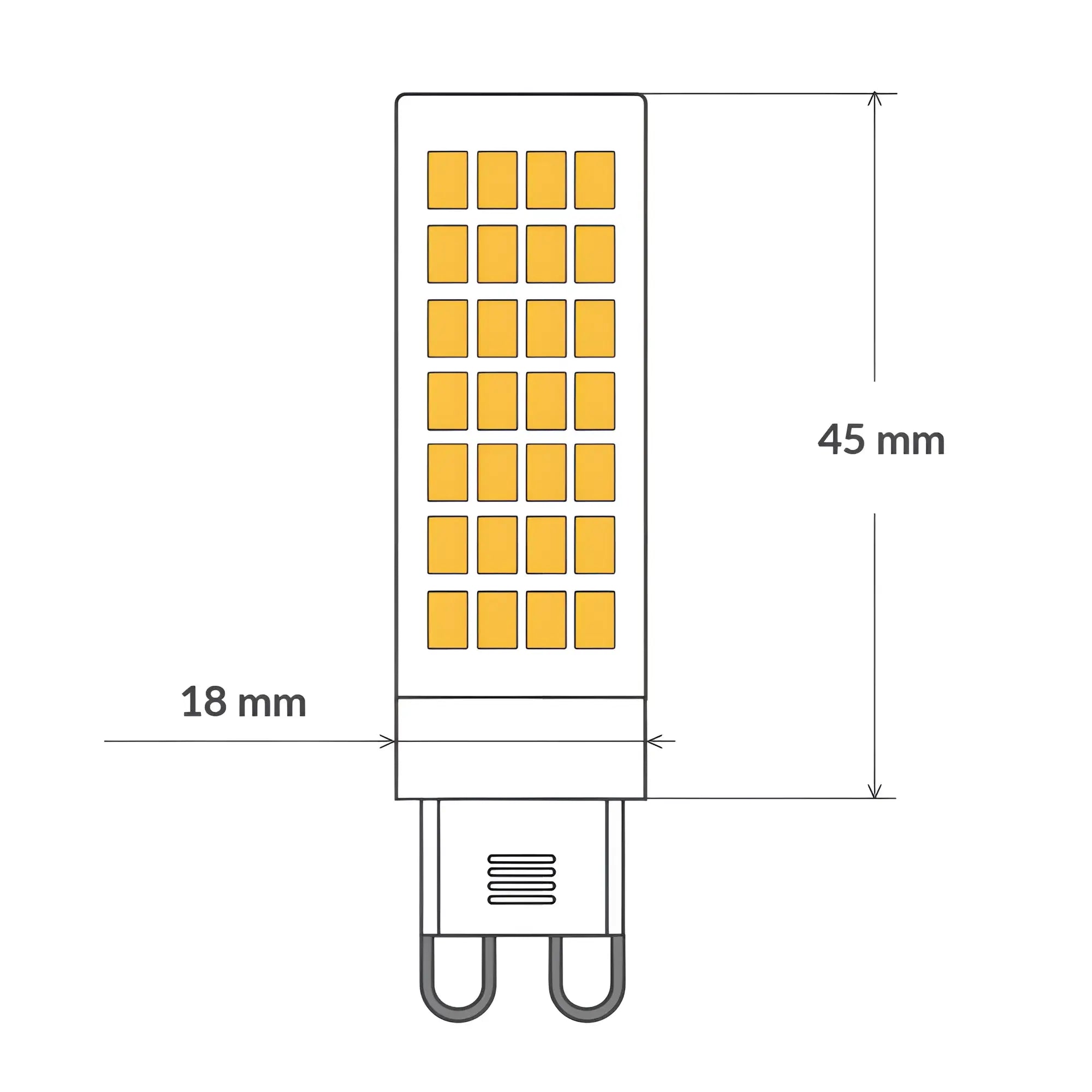 5w G9 Dimmable Warm White Led Bulb Energy Efficient