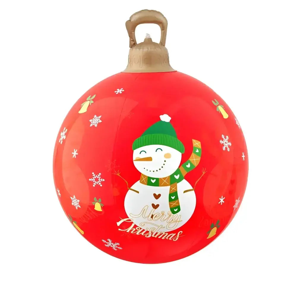 60cm Christmas Inflatable Ball Illuminated Led Snowman Decor