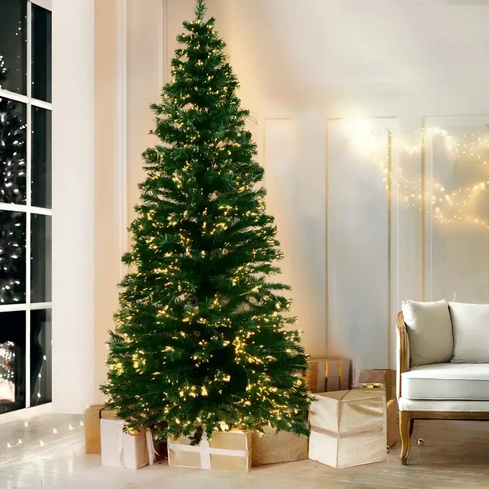 6ft Optic Fibre Led Christmas Tree with Warm White Lights