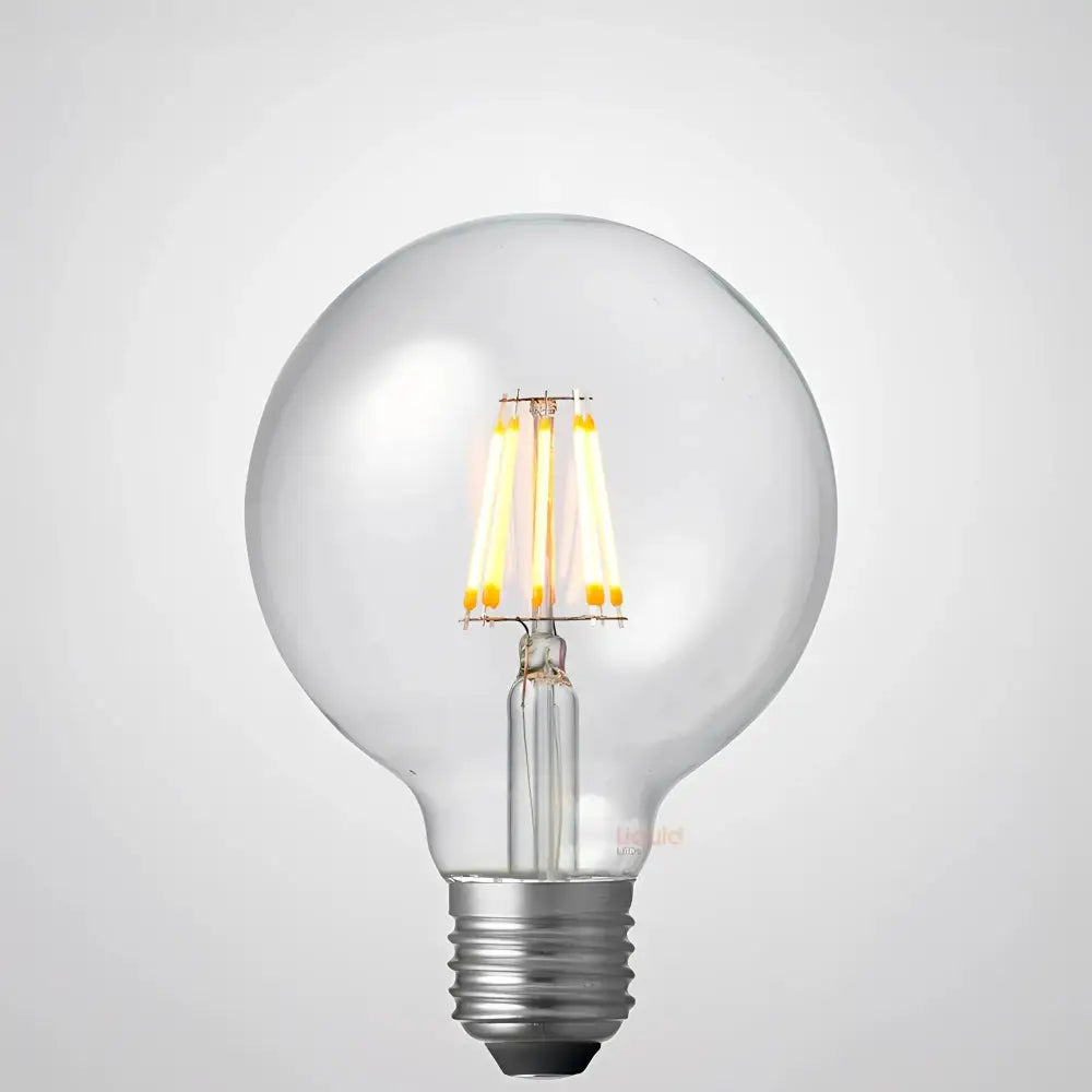 LiquidLEDs Lighting Globe Bulbs 6W 12-24 Volt DC/AC G95 Dimmable LED Bulb (E27) in Extra Warm White F627-G95-C-22K-12V