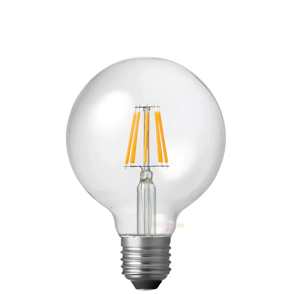 LiquidLEDs Lighting Globe Bulbs 6W 12-24 Volt DC/AC G95 Dimmable LED Bulb (E27) in Extra Warm White F627-G95-C-22K-12V