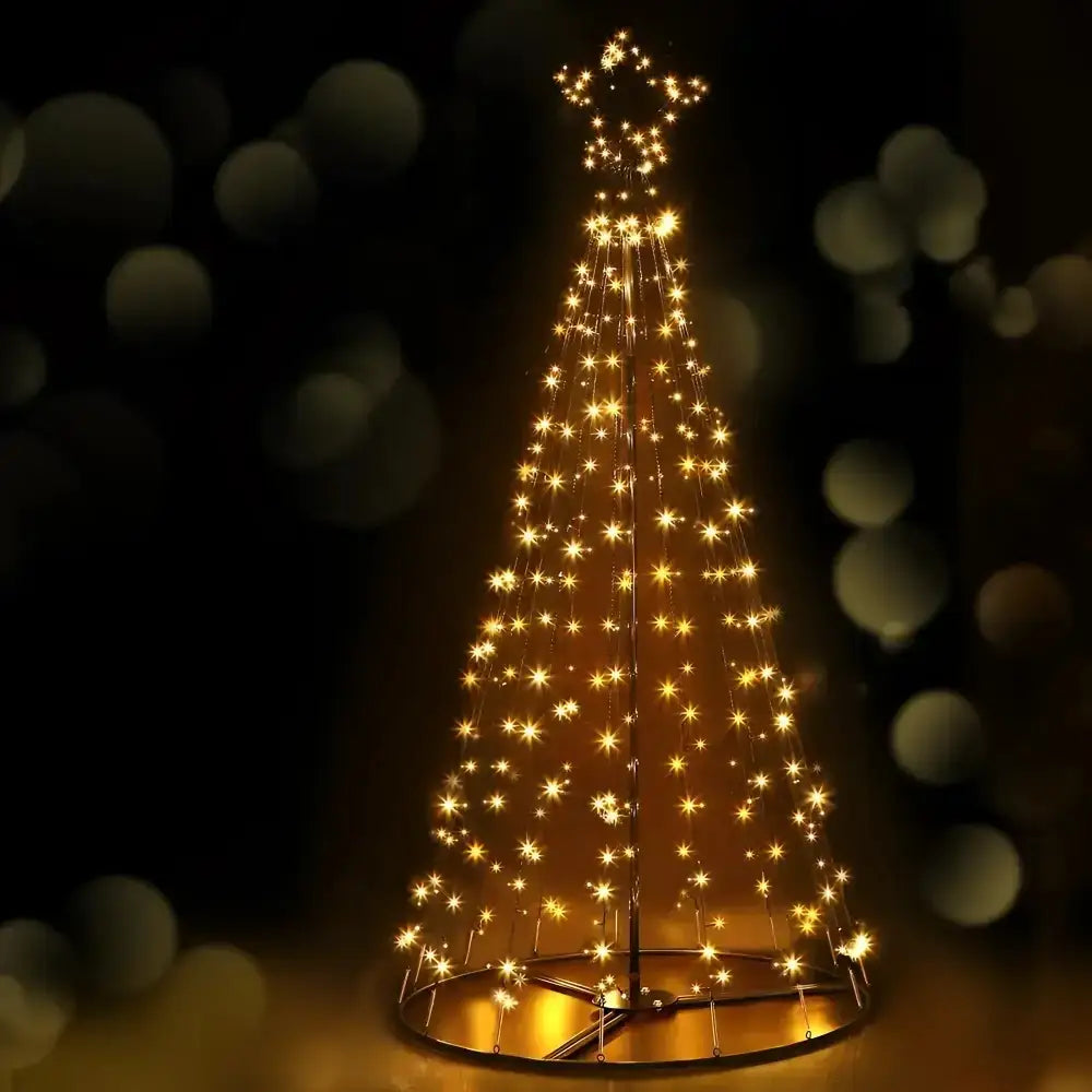 2.1M Solar Power Warm White LED Outdoor Christmas Tree