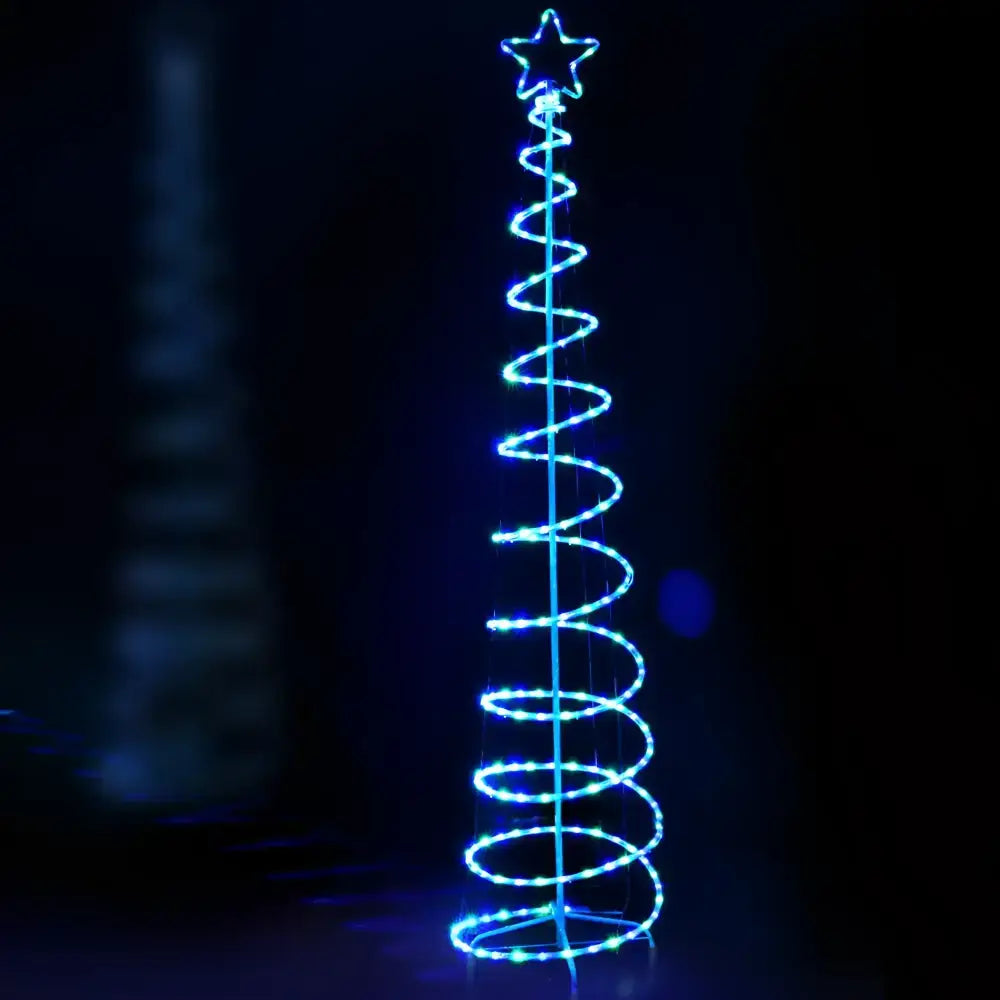 8ft Solar Led Christmas Tree with Motif Lights