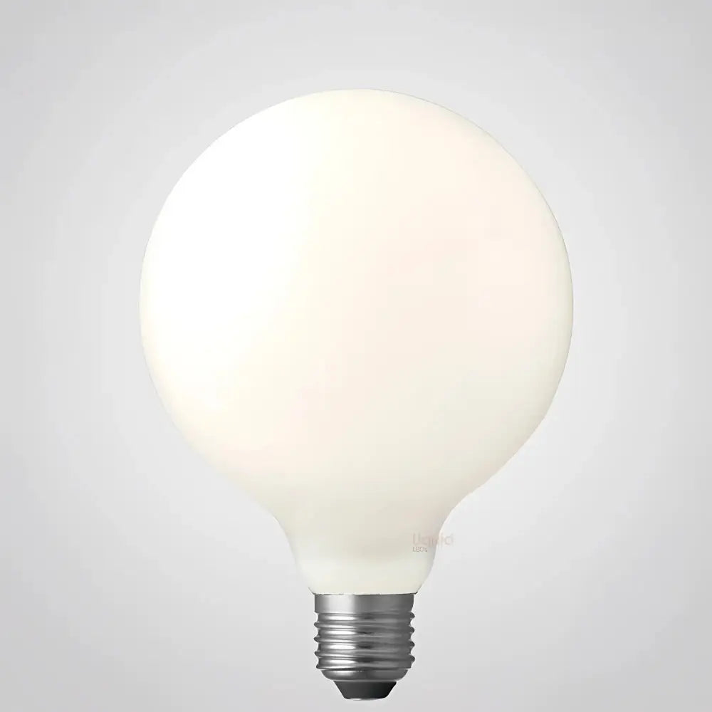 8W G125 LED Globe E27 Opal in Natural White - LiquidLEDs™ - Globe Bulbs
