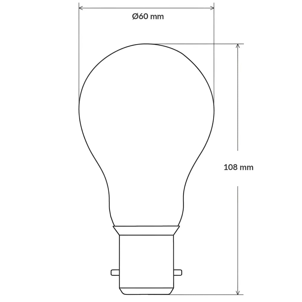 Green Earth LED Globes 9W = 75W 970lm B22 Crown Silver GLS Dimmable F922-A60-SC