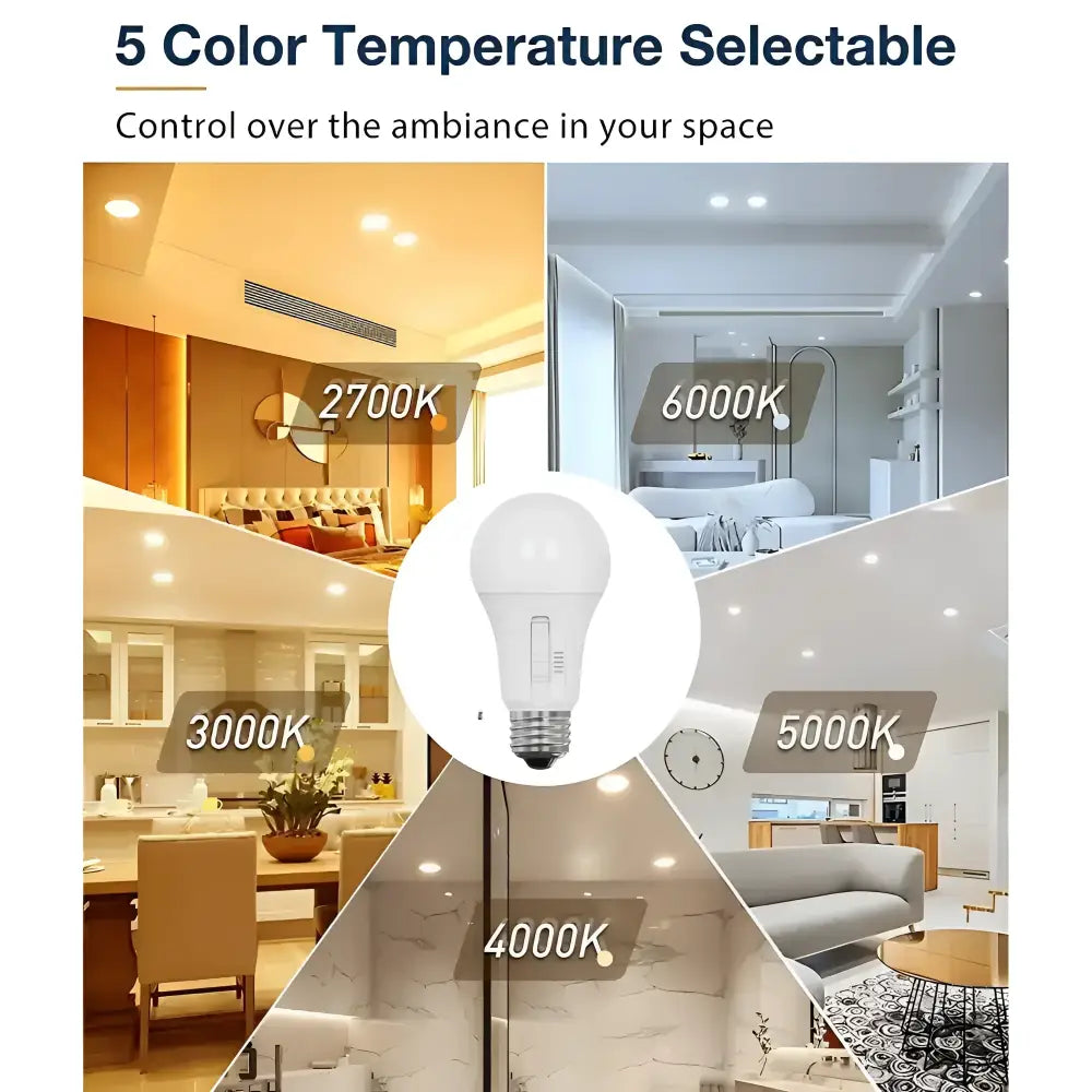6 Pack 9W 810lm E27 5-CCT Dimmable LED Globe - Home & Garden > Lighting > Light Bulbs