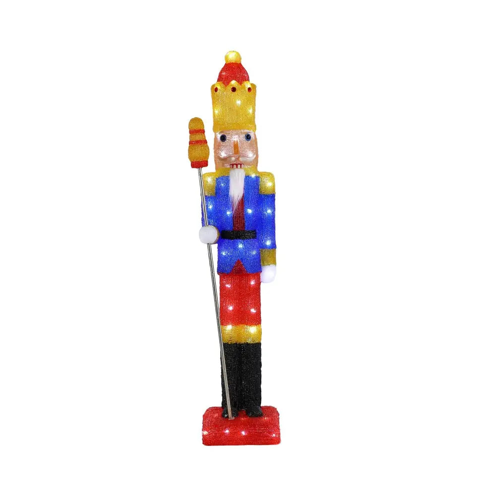 Acrylic Nutcracker V3 LED Christmas Decoration - 94cm Tall