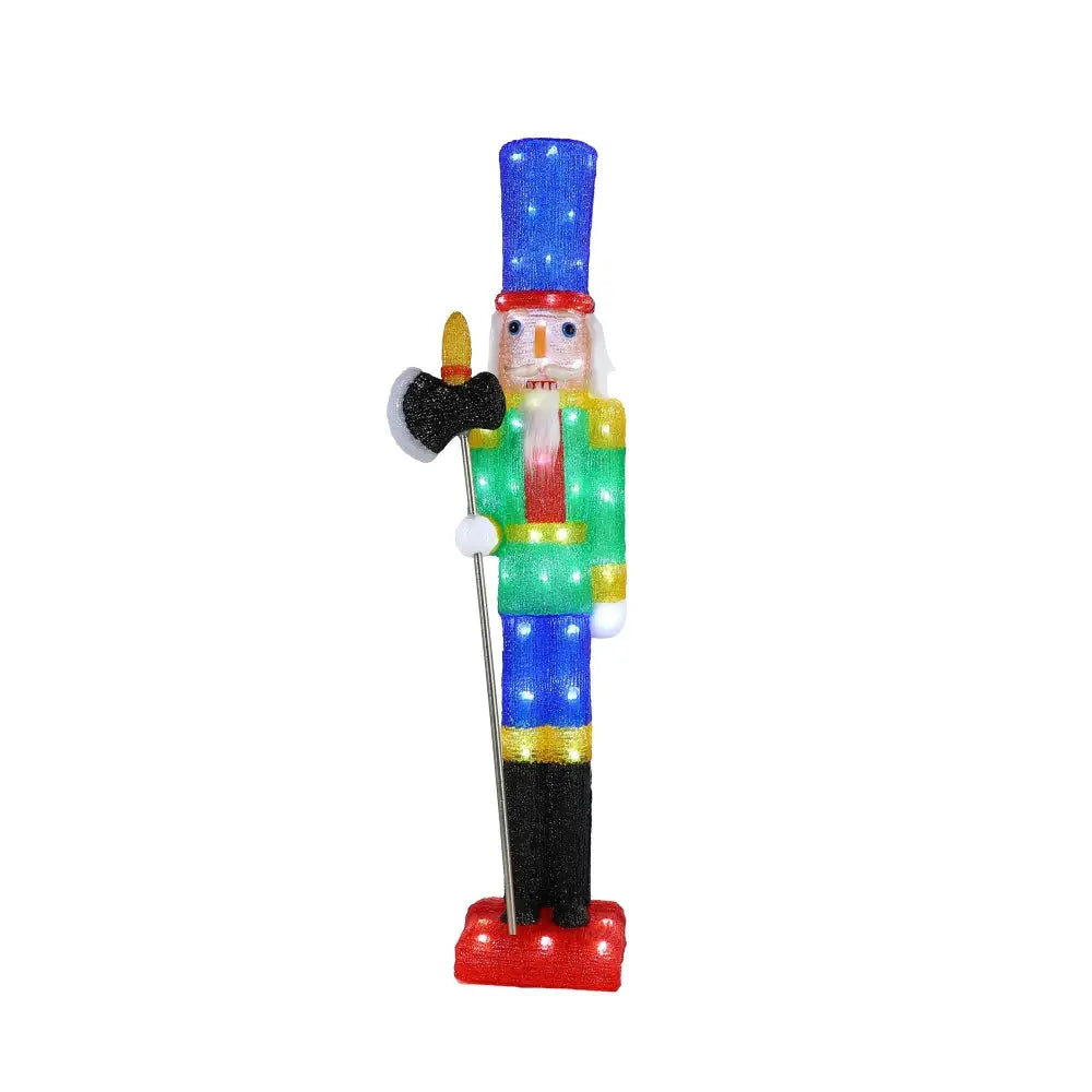 Acrylic Nutcracker V4 LED Christmas Decoration - 94cm Tall