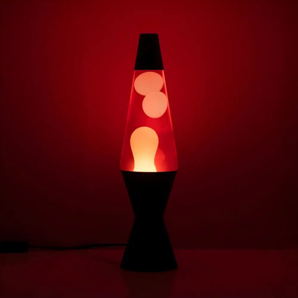 Pink and yellow retro lava lamp with black base – diamond design motion lamp from greenearth.net.au