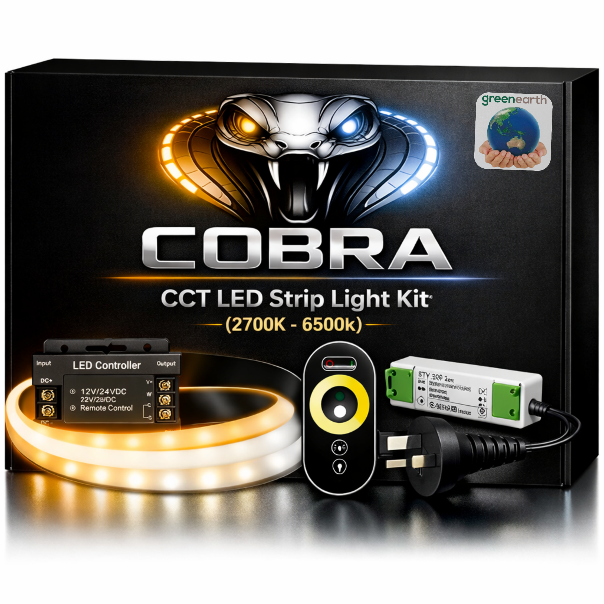 COB LED Strip Light Kit 14W/m CCT 2700K-6500K Dimmable 5m