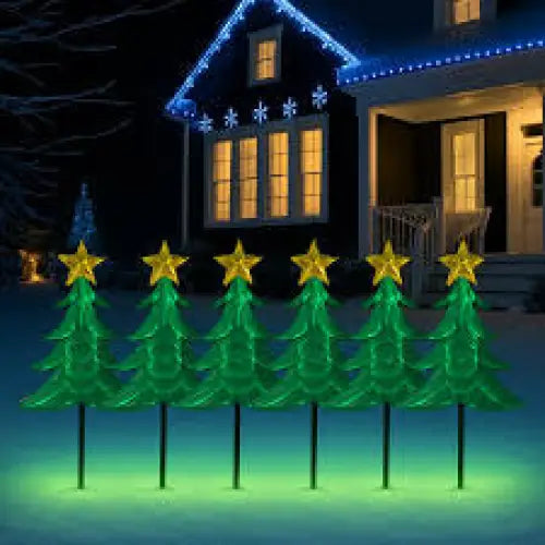 Dual Power Set of 6 LED Tree Stakes