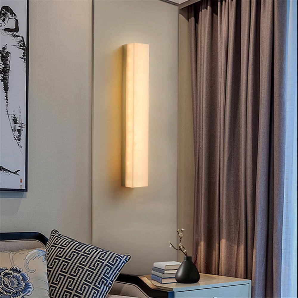 Marbella Alabaster Stone Bathroom Vanity Tri-Colour Dimmable LED Interior Wall Light
