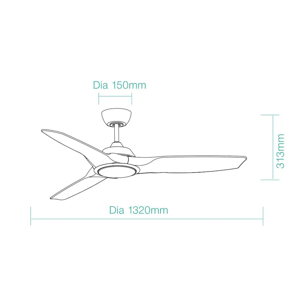 Smart Life app–controlled Martec Impact ceiling fan from greenearth.net.au