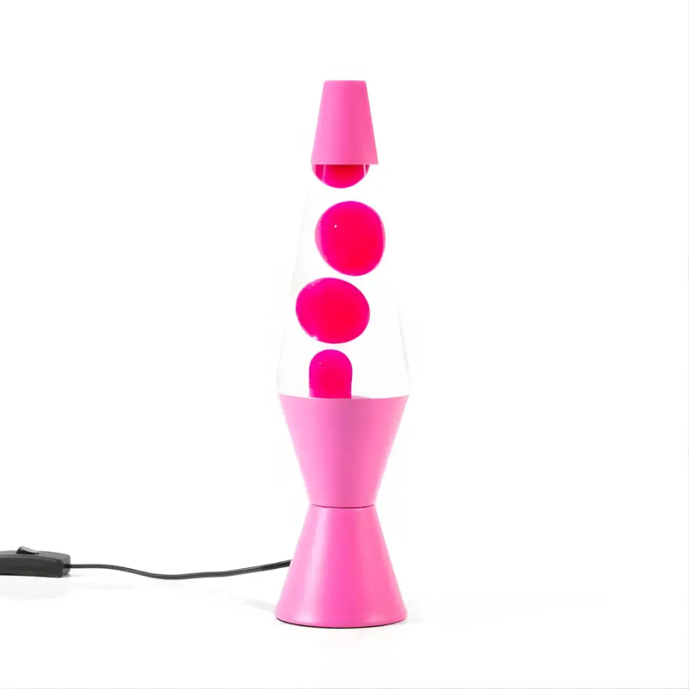 Pastel pink diamond motion lava lamp with pink lava – 37cm tall décor light from greenearth.net.au