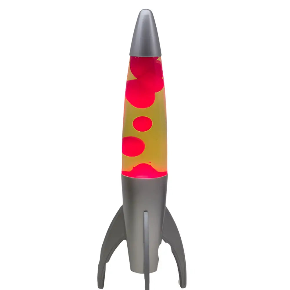 Red Yellow Rocket Motion Lava Lamp - 37cm Tall