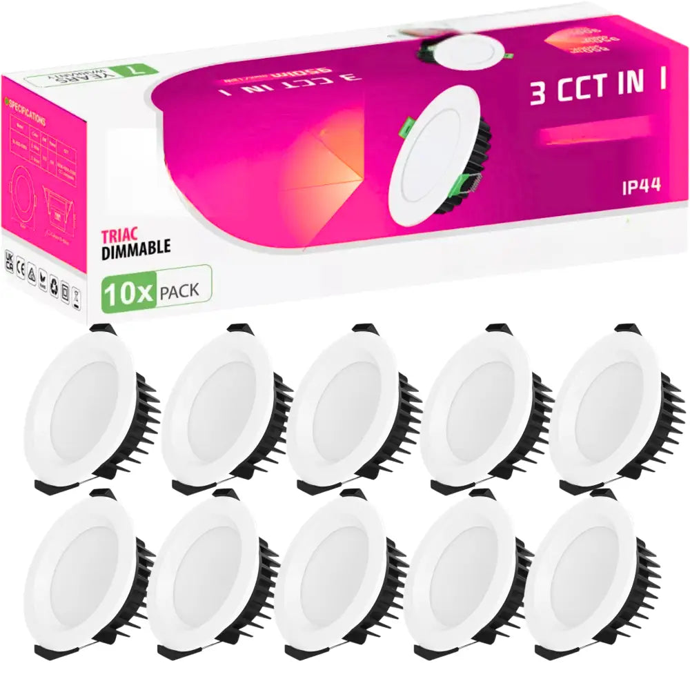 Axis 13W Tri-Colour Dimmable LED Downlight - Trade Pack 10