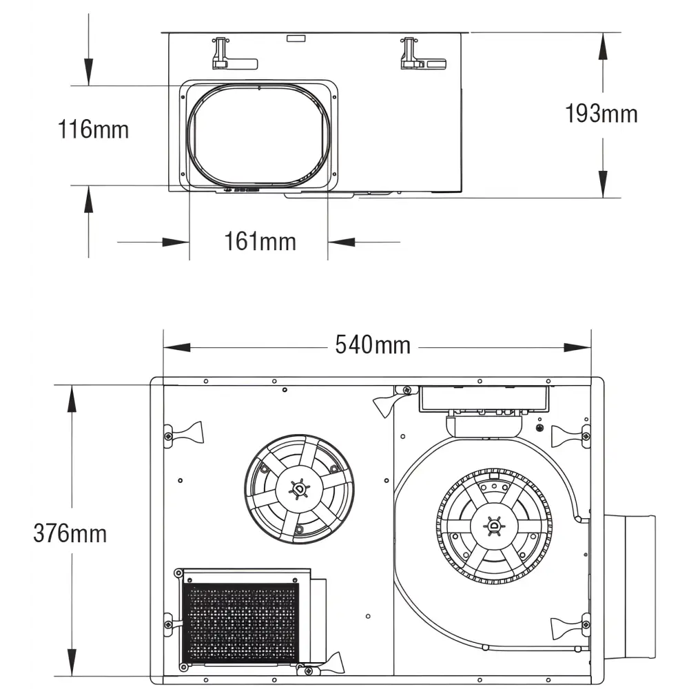 Martec Vapour 3-in-1 Fan Heater, Light and Exhaust