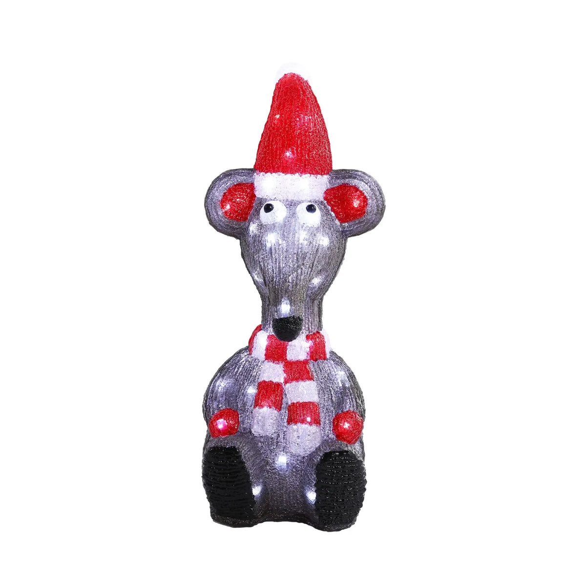 Acrylic Christmas Rat Decoration - Indoor & Outdoor