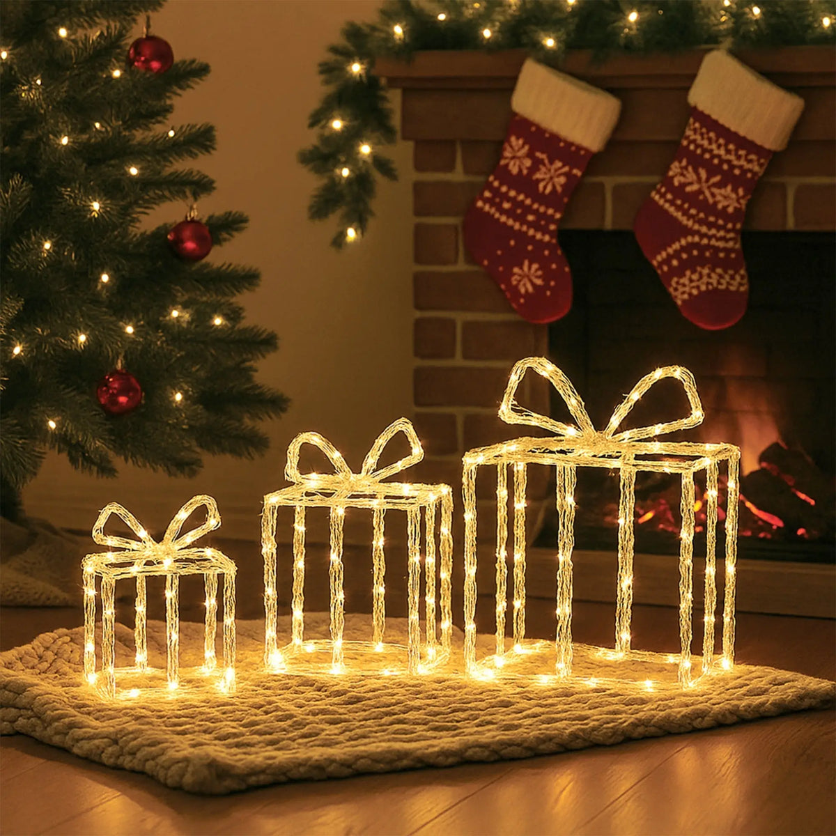 Acrylic Flat Giftbox Set of 3 - Elegant Lighting Decor