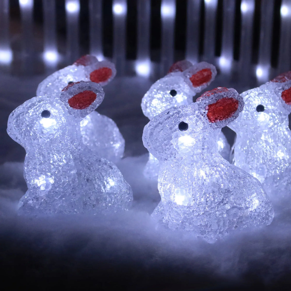 Acrylic Mini Bunny Set - Pack of 5 for Indoor & Outdoor